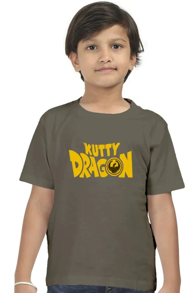 C-Labs Kutty Dragon Boy Classic Crew T-Shirt Olive Green 41_Front