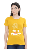 C-Labs Cute but crazy Women's Classic T-Shirt Mustard Yellow 43-Front-_7