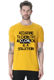 C-Labs Alcohol is a solution Classic Crew T-Shirt Mustard Yellow 43_Front_c88ff4ce-d810-472d-8ad2-6b5cb93bc51a