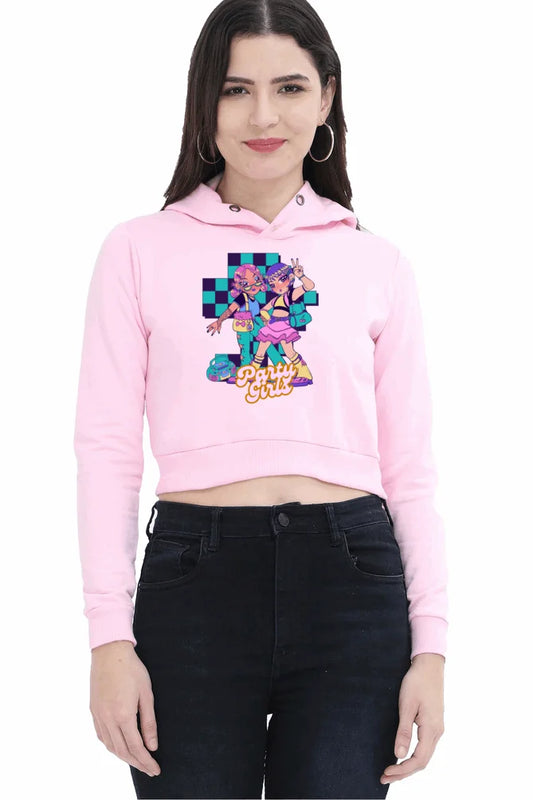 C-Labs Party Girls Cropped Hoodie Light Baby Pink 45-Front-713af36b-914b-4bb9-a786-d4f6da755cde-_2