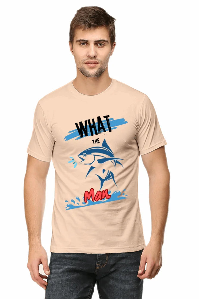 C-Labs What the Fish Classic Crew T-Shirt Peach 48-Front-13696e64-83f4-474c-98c8-a368ad7e6eb4-_1
