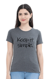 C-Labs Keep it simple Women's Classic T-Shirt Charcoal Melange 5-Front-4384f261-b751-4cb0-9bd1-5a8d8152137e-_6