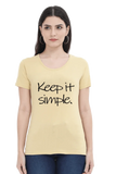 C-Labs Keep it simple Women's Classic T-Shirt Beige 51-Front-4782e9f3-a48a-45b2-b038-4da404943a13-_8