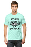 C-Labs Alcohol is a solution Classic Crew T-Shirt Mint 53_Front