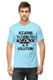 C-Labs Alcohol is a solution Classic Crew T-Shirt Baby Blue 54_Front