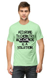 C-Labs Alcohol is a solution Classic Crew T-Shirt Jade 57_Front