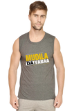 C-Labs Mudiyala da Sleeveless T-Shirt Charcoal Melange 5_Front_693d7e5d-6dea-4e34-8939-31b1f2de7cc2