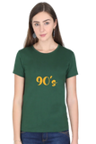 C-Labs 90's Women's Classic T-Shirt Bottle Green 8_Front_a89de8a4-7d61-4abd-832d-2c24bb9bd69f