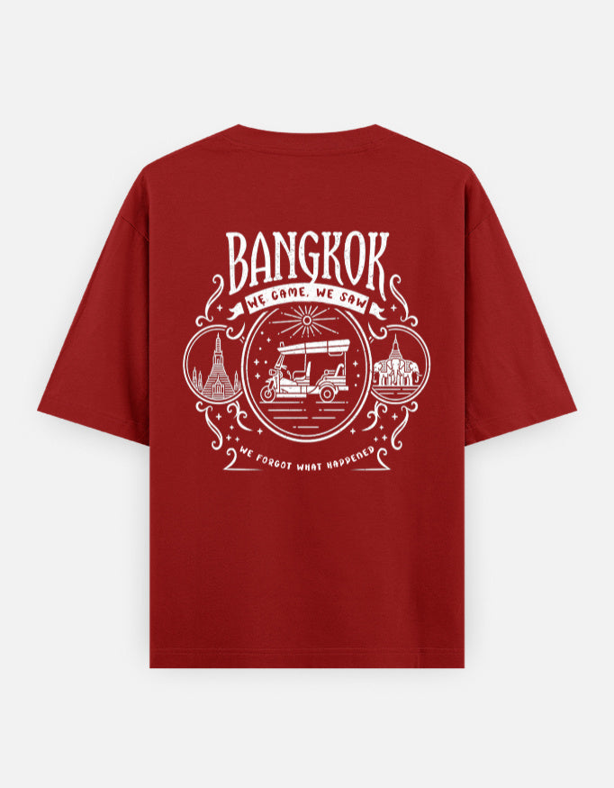 C-Labs Bangkok: We Came, We Saw, We Forgot What Happened Oversized Classic T-Shirt Red Back_2_c_10_be884621-5a2e-479a-81bf-600245d1ed3b