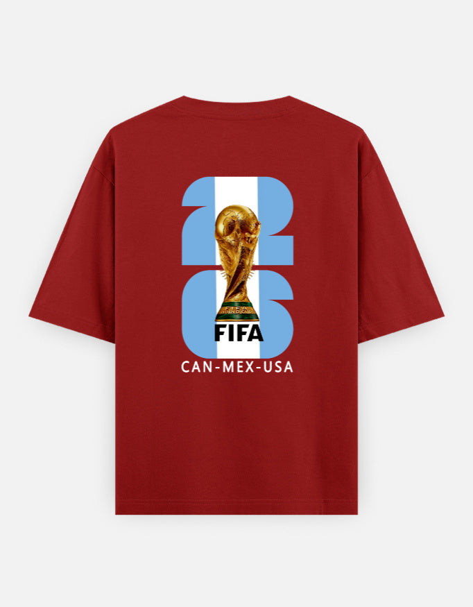 C-Labs Argentina Fan Wear Oversized Classic T-Shirt Red Back_2_c_10_c94e6a84-fbcc-4faf-a408-b4c1ae484b6f