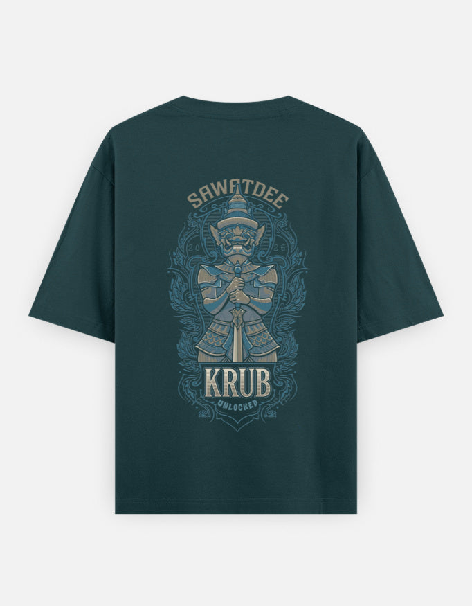 C-Labs Bangkok Sawatdee Krub Oversized Classic T-Shirt Petrol Blue Back_2_c_38_a674082e-53a2-47be-8c3c-3a6344dd4735