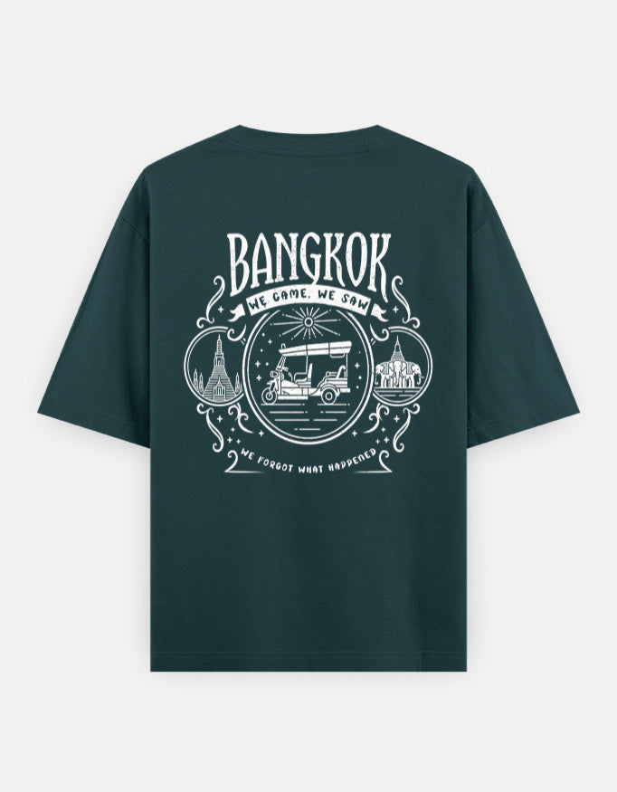 C-Labs Bangkok: We Came, We Saw, We Forgot What Happened Oversized Classic T-Shirt Petrol Blue Back_2_c_38_e410385c-236e-45ea-ae50-d7bbed90d110