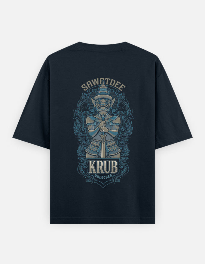 C-Labs Bangkok Sawatdee Krub Oversized Classic T-Shirt Navy Blue Back_2_c_3_d1b3c6fe-482a-4578-9ef2-5b00b60b0d17