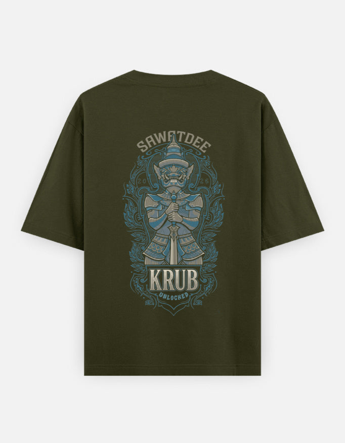 C-Labs Bangkok Sawatdee Krub Oversized Classic T-Shirt Olive Green Back_2_c_41_4b9ad898-dc07-49c8-adbb-dc890ad05b15
