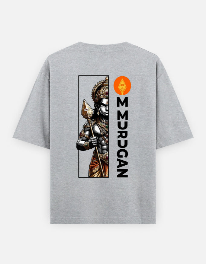 C-Labs Om Murugan Oversized Classic T-Shirt Grey Melange Back_2_c_4_c142b043-fb59-40bb-8e39-64523b7551a9