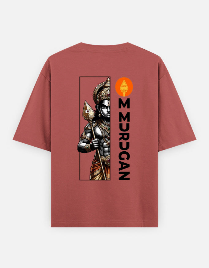 C-Labs Om Murugan Oversized Classic T-Shirt Coral Back_2_c_52_bb36e566-96a2-428f-b1d7-e4e3151c76e1
