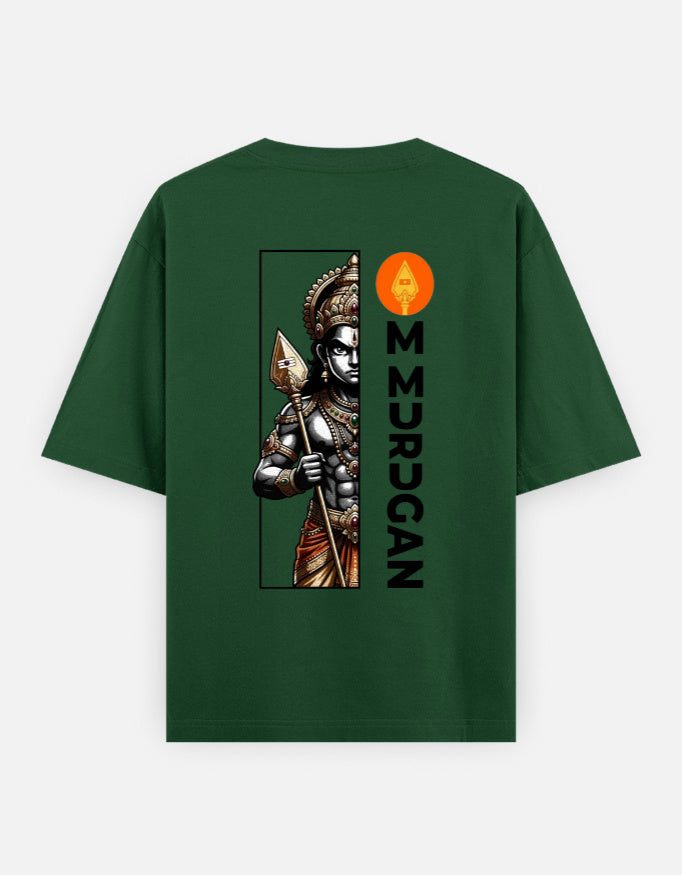 C-Labs Om Murugan Oversized Classic T-Shirt Bottle Green Back_2_c_8_569d1f50-21eb-4a72-898c-15b6126c2048