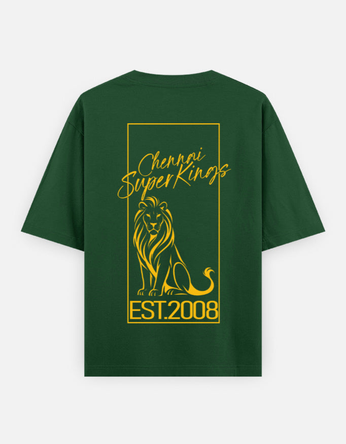 C-Labs CSK Champions Oversized Classic T-Shirt Bottle Green Back_2_c_8_8eb2bd36-522f-42da-8b9b-34853343ad24
