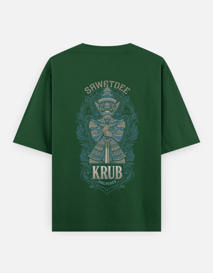 C-Labs Bangkok Sawatdee Krub Oversized Classic T-Shirt Bottle Green Back_2_c_8_cf6a8bc3-637a-4c2e-979a-d6094ad26ef5