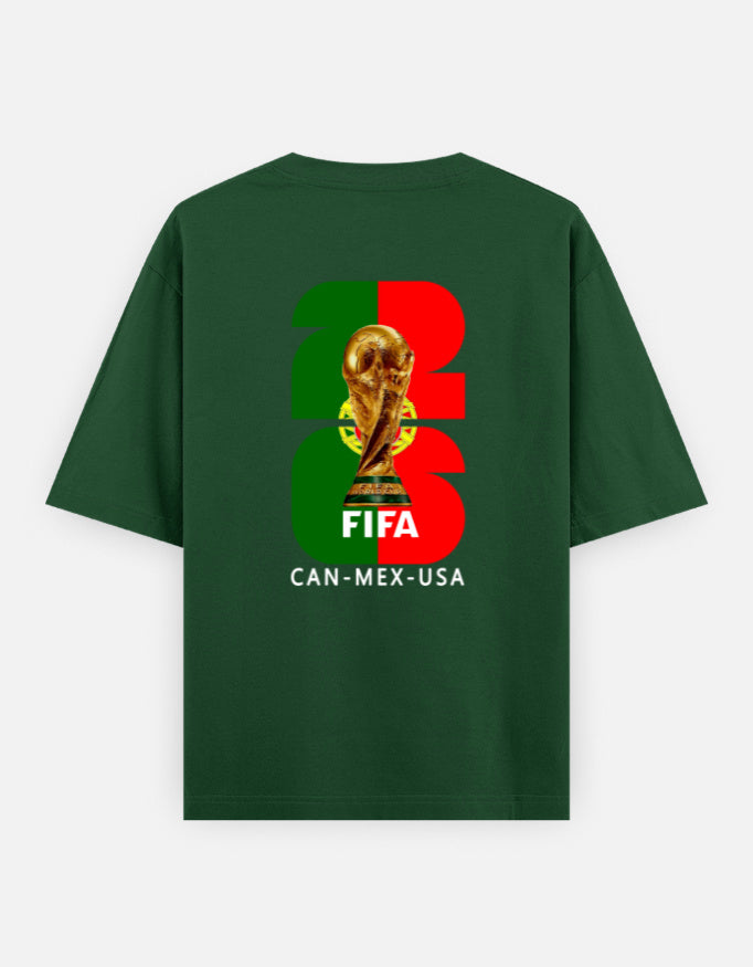 C-Labs Portugal Fan wear Oversized Classic T-Shirt Bottle Green Back_2_c_8_d4047f45-e842-49dc-8301-0cdb3a34c37c