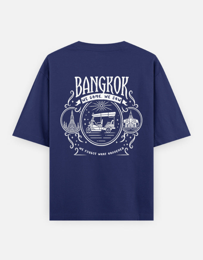 C-Labs Bangkok: We Came, We Saw, We Forgot What Happened Oversized Classic T-Shirt Royal Blue Back_2_c_9_87732942-11c8-4d4a-a524-5b13c770e59a