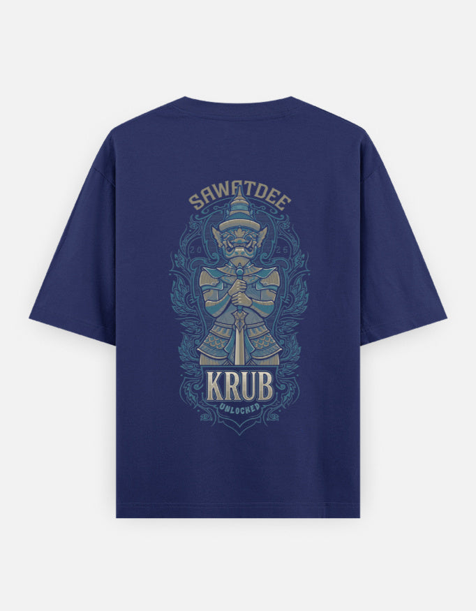 C-Labs Bangkok Sawatdee Krub Oversized Classic T-Shirt Royal Blue Back_2_c_9_c9fb2f04-e089-45d9-b213-9415bcdf2f3c