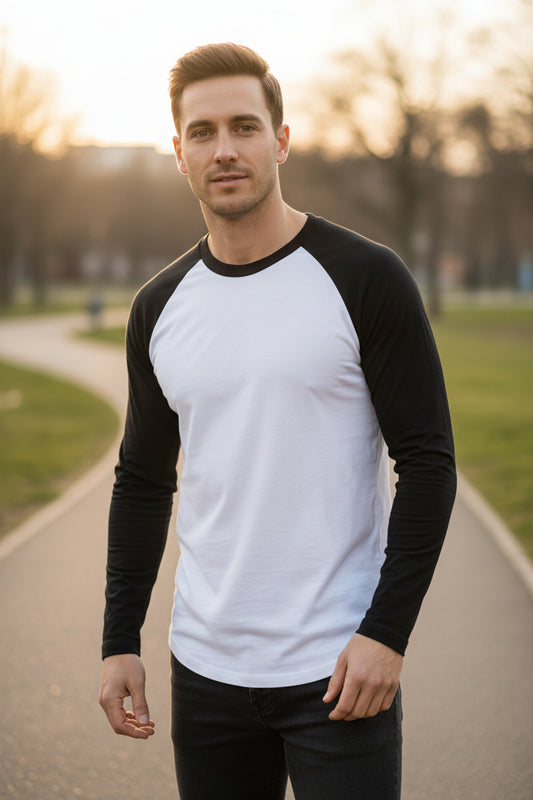 C-Labs C-Standard: Raglan T-Shirt Raglan T-Shirt Black White C-Standard_Raglan_T-Shirt