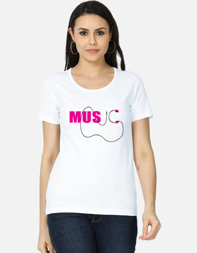 C-Labs Music Women's Classic T-Shirt White Front_1_c_1