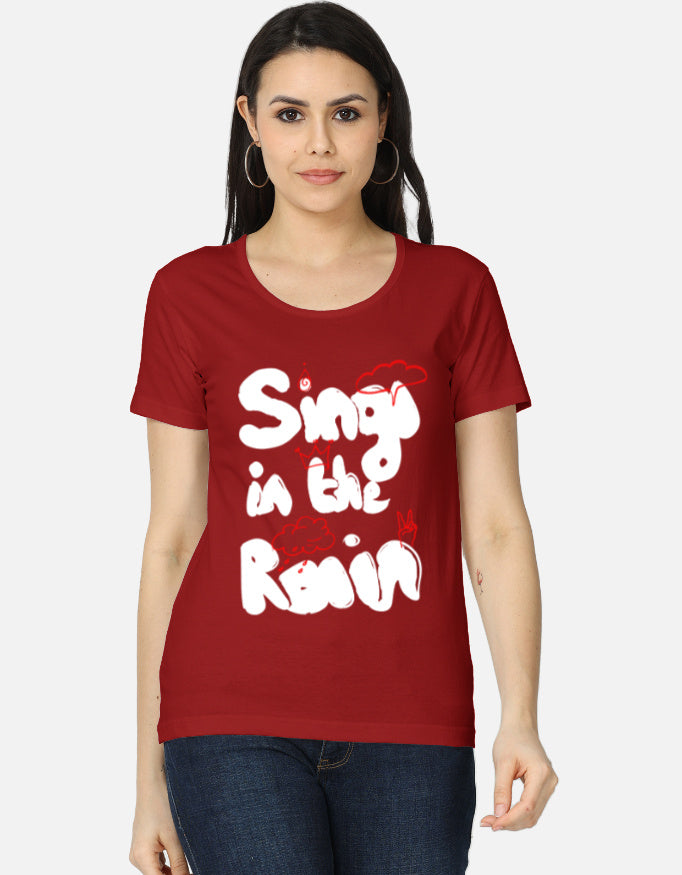 C-Labs Sing In The Rain Women's Classic T-Shirt Red Front_1_c_10_02c513b6-4aa4-4a5a-b8d4-263d4427b6f6