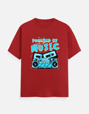 C-Labs Powered By Music Classic Crew T-Shirt Red Front_1_c_10_0fd7348e-8316-469b-a4fa-a8fa599fe56a