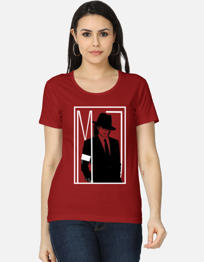 C-Labs Michael Jackson Women's Classic T-Shirt Red Front_1_c_10_18140a92-b570-499f-8d05-daffad43dee0