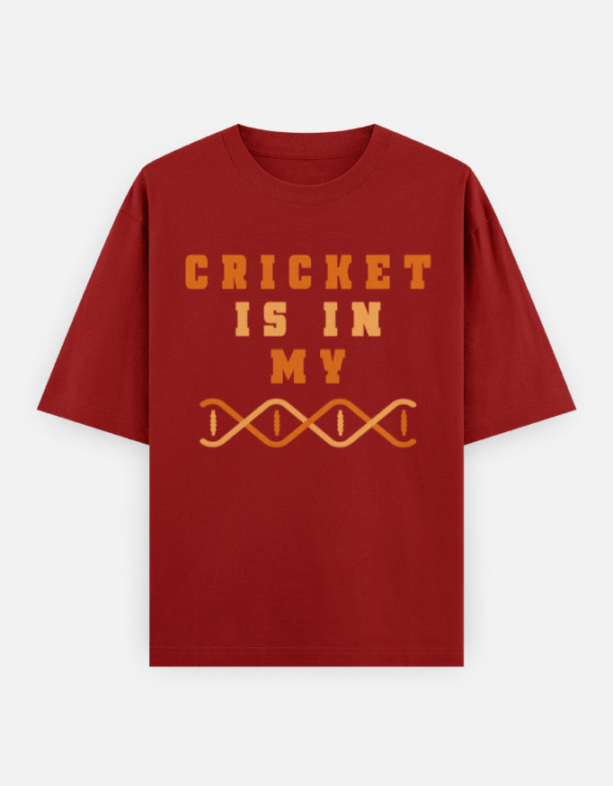 C-Labs Cricket is in my DNA Oversized Classic T-Shirt Red Front_1_c_10_1e70797b-2f26-46d5-8407-c44ba5935188