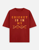 C-Labs Cricket is in my DNA Oversized Classic T-Shirt Red Front_1_c_10_1e70797b-2f26-46d5-8407-c44ba5935188