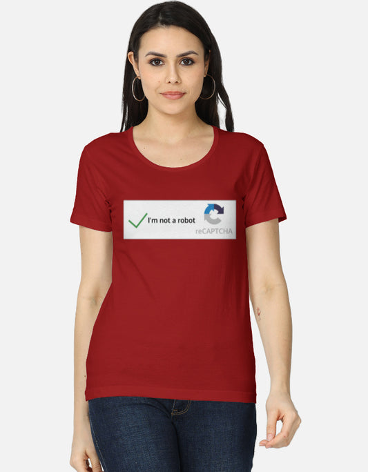 C-Labs I'm Not a Robot Women's Classic T-Shirt Red Front_1_c_10_205c4066-d53f-4a1b-8c22-b6d33e770ebd