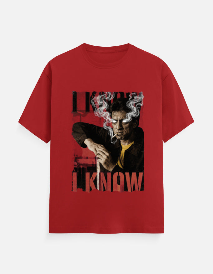 C-Labs I know I know Classic Crew T-Shirt Red Front_1_c_10_29535264-6954-42b6-adf1-cb5fa6c54588