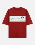 C-Labs I'm Not a Robot Oversized Classic T-Shirt Red Front_1_c_10_2b51c9cc-817d-485e-8bec-55c233447753
