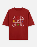 C-Labs Play Station XO Oversized Classic T-Shirt Red Front_1_c_10_3aea1a02-241b-4518-b87d-a47227701390