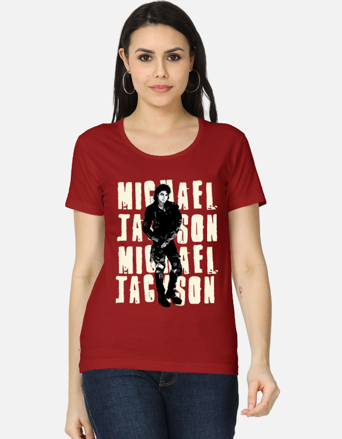 C-Labs Michael Jackson Women's Classic T-Shirt Red Front_1_c_10_3d155c14-9000-4bae-8092-5ae79a394f87