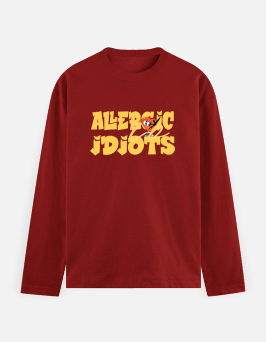 C-Labs Allergic to Idiots Full Sleeve T-Shirt Red Front_1_c_10_58f50bfc-8f0f-497a-b152-97899c65da79