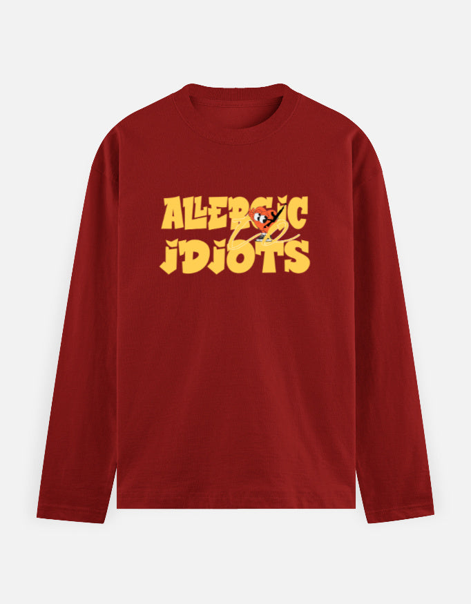 C-Labs Allergic to Idiots Full Sleeve T-Shirt Red Front_1_c_10_58f50bfc-8f0f-497a-b152-97899c65da79
