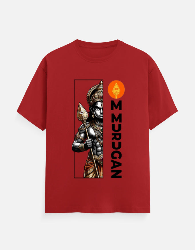 C-Labs Om Murugan Classic Crew T-Shirt Red Front_1_c_10_591f99ef-9105-45b5-96ab-2ccc26b07088
