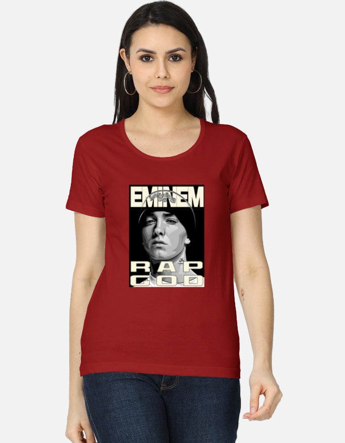 C-Labs Rap God Women's Classic T-Shirt Red Front_1_c_10_5ac7350a-7755-4e0d-843a-7d6e29447b55