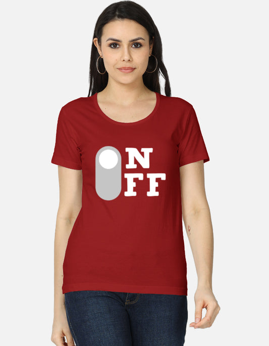 C-Labs On Off Women's Classic T-Shirt Red Front_1_c_10_624d6ef6-c632-42fe-887b-17dc2f64f7cc