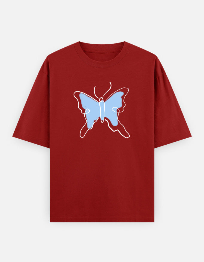 C-Labs Butterfly Oversized Classic T-Shirt Red Front_1_c_10_676a644c-4660-4948-9b20-1d8ebd579279