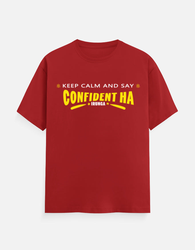 C-Labs Confident-ah Irunda Classic Crew T-Shirt Red Front_1_c_10_6fbf5f1e-b0f7-4a7f-acd2-9d93f74e83f5