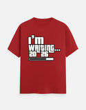 C-Labs I'm Waiting (2026) Classic Crew T-Shirt Red Front_1_c_10_728b3610-ddc9-4f2b-976d-01c490d72b6f