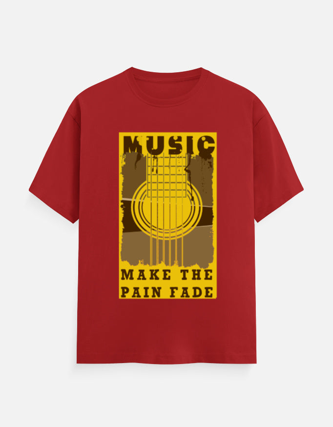 C-Labs Music Make The Pain Fade Classic Crew T-Shirt Red Front_1_c_10_7fa20f02-e5d1-401d-91a2-735afa51498a