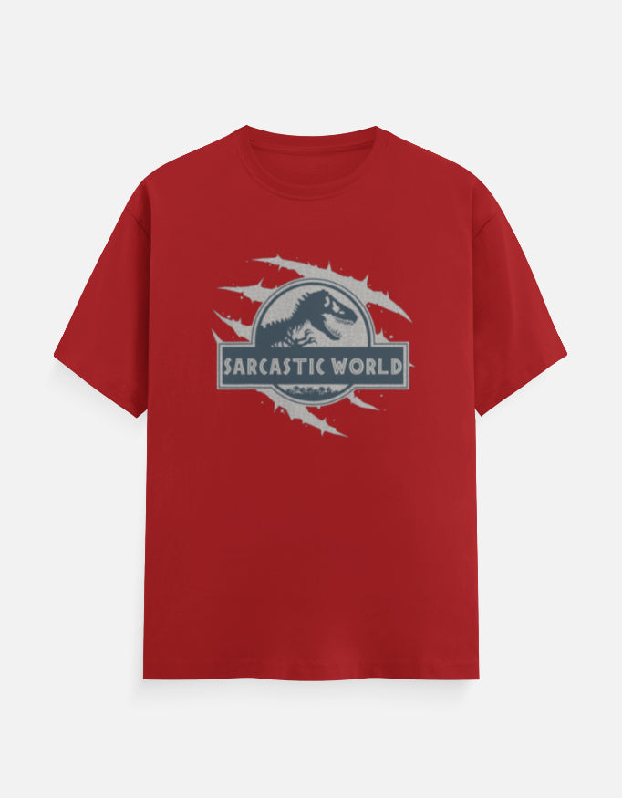C-Labs Sarcastic World Classic Crew T-Shirt Red Front_1_c_10_7fdee58b-1e66-4290-b982-2c496cd10826