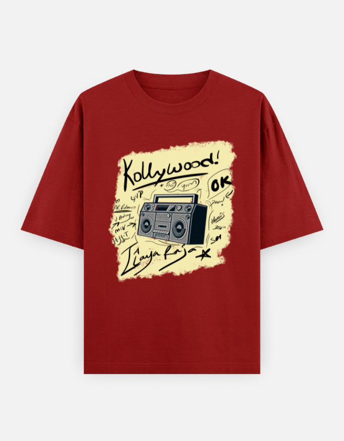 C-Labs Kollywood Music Oversized Classic T-Shirt Red Front_1_c_10_808a8343-d630-457e-bc98-dcd03deba24f