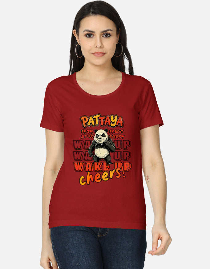 C-Labs Pattaya Wake Up Women's Classic T-Shirt Red Front_1_c_10_8445c0c3-1073-4725-b76f-8fbf0713c896